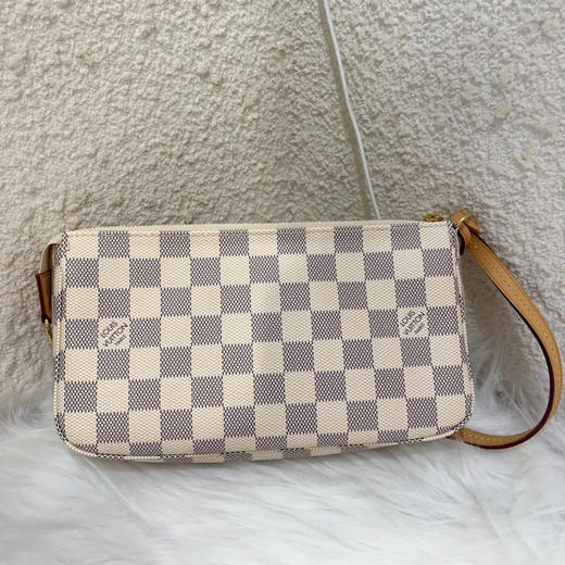 Lv 白棋盘格 大号 麻将 腋下包 商品图1