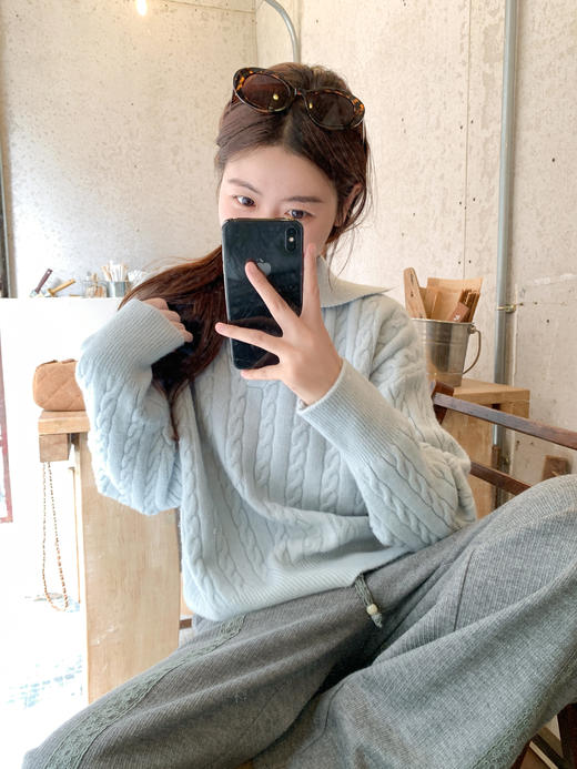 <曾小咸推荐>2.23现货秒杀 ！微信超特价！2色韩系翻领毛衣 日常159.99 立减70 秒杀89.99！！ 商品图7