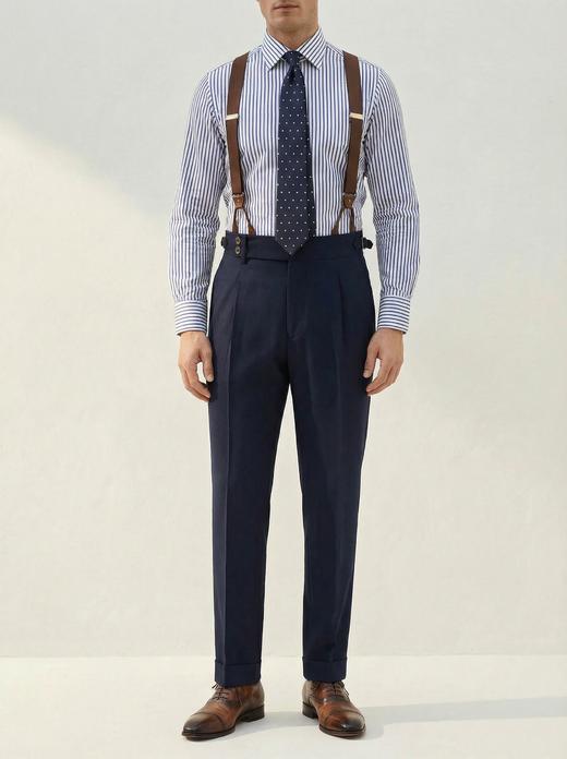 「55款可选」Hardy Minnis Fresco 强捻抗皱意式工艺裤装 商品图0