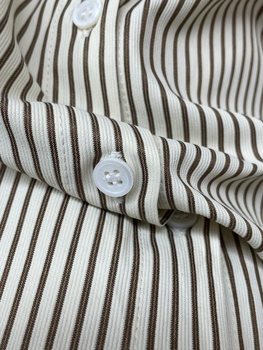 咖色休闲条纹衬衣 商品图4