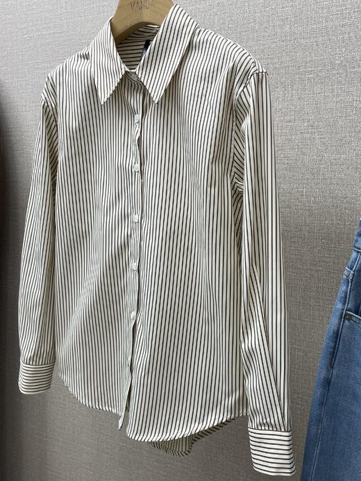 咖色休闲条纹衬衣 商品图3