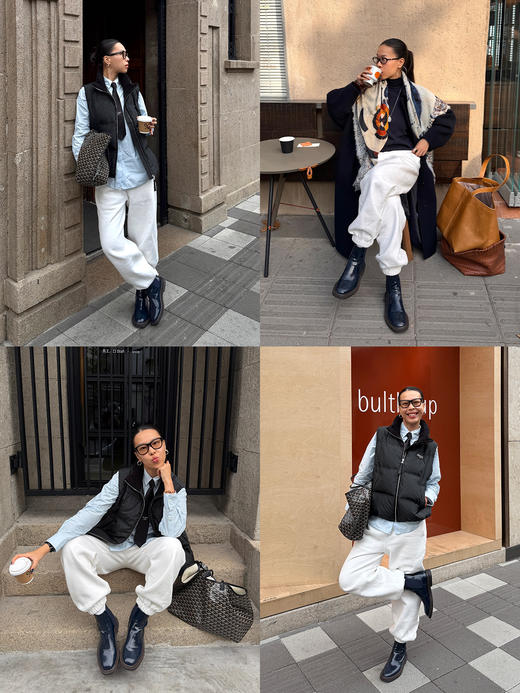 HIDEMI 进口雾面漆皮头层牛皮切尔西厚底增高短靴 商品图7