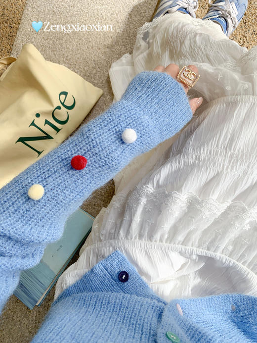 <曾小咸推荐>2.21 现货秒杀 ！微信超特价！彩色毛球针织开衫 日常179.99 立减90 秒杀89.99！！ 商品图9