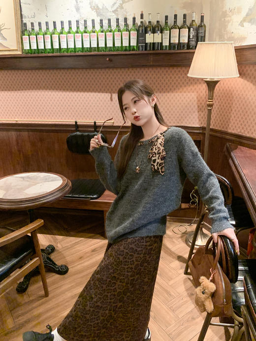 <曾小咸推荐>2.10现货秒杀 ！微信超特价！韩系复古豹纹半身裙 日常149.99 立减70 秒杀79.99！！ 商品图8