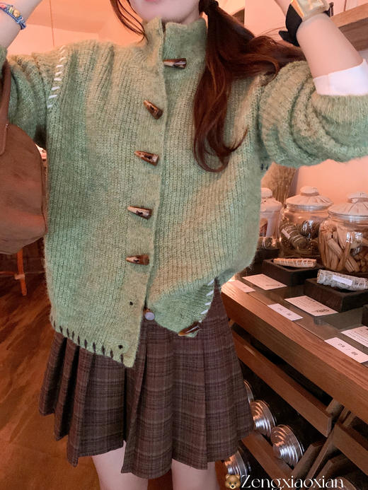 <曾小咸推荐>2.23现货秒杀 ！微信超特价！韩系复古牛角扣毛衣 日常209.99 立减120 秒杀89.99！！ 商品图5