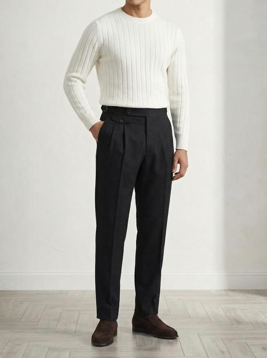 Hardy Minnis Super Gabardine 370克高克重嘎巴甸澳洲美丽诺羊毛意式工艺裤装 商品图1