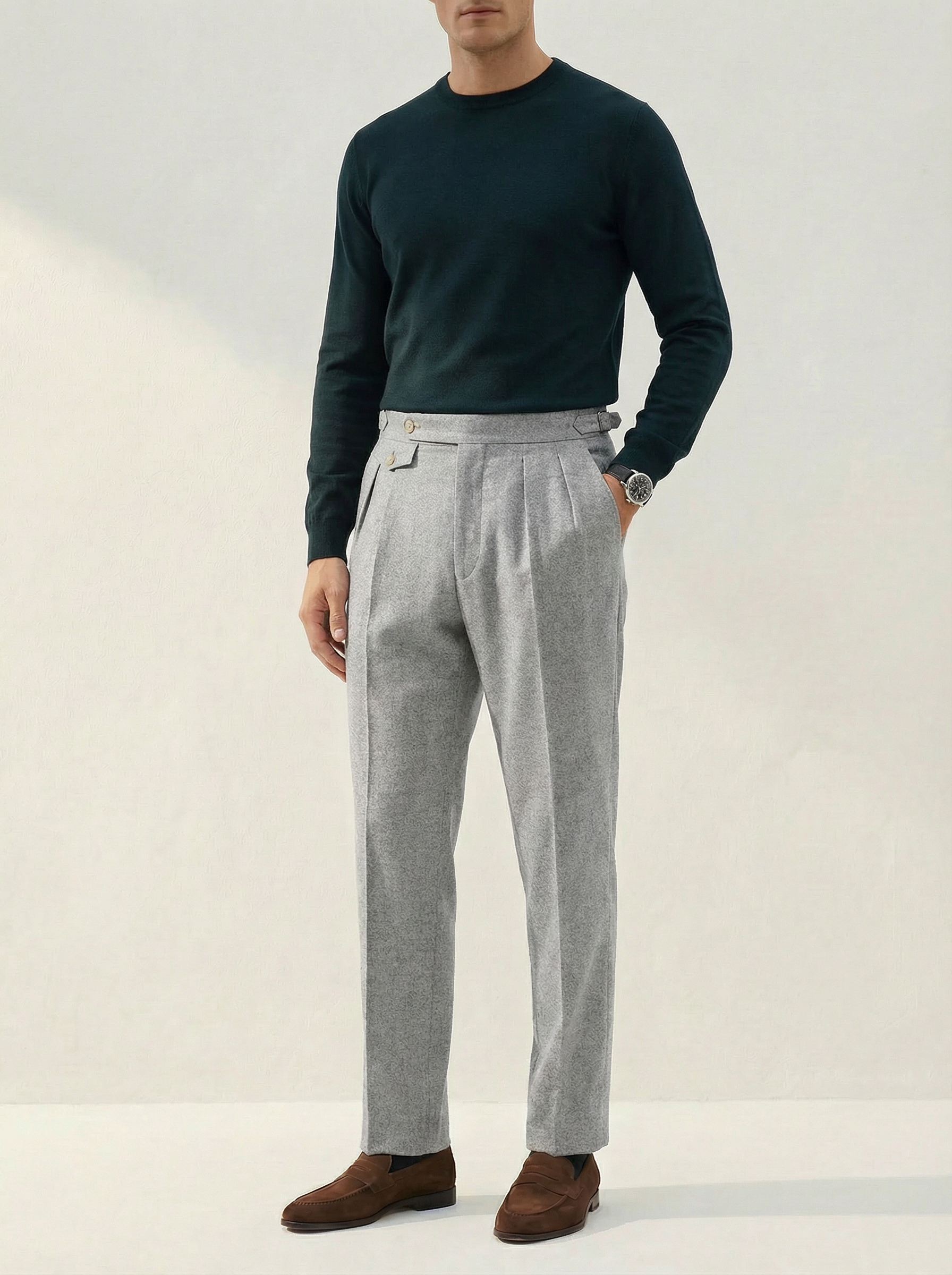 Hardy Minnis Flannel 450克英式法兰绒意式工艺裤装