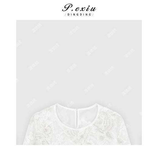 04-1潘依绣丁丁宠粉宫廷风重工刺绣款蕾丝上衣 Q45101 商品图2