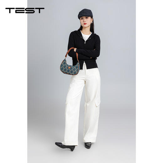 春上新百搭简约高腰宽松显瘦直筒休闲裤3261009 商品图2