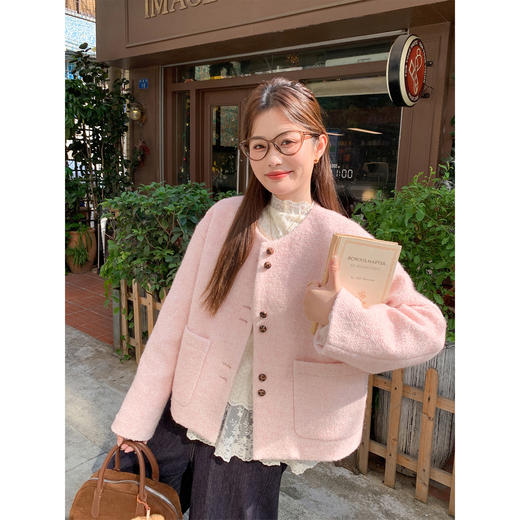 <曾小咸推荐>2.25现货秒杀 ！微信超特价！韩系毛呢小香风外套 日常329.99 立减170 秒杀159.99！！ 商品图1