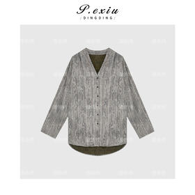 A008潘依绣丁丁宠粉复古简约设计斜纹衬衣Q19911