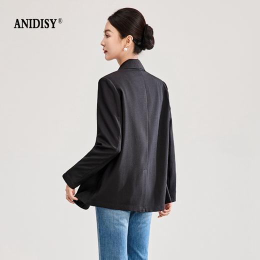 2026春装时尚翻驳长袖领一粒扣修身西装外套 商品图3