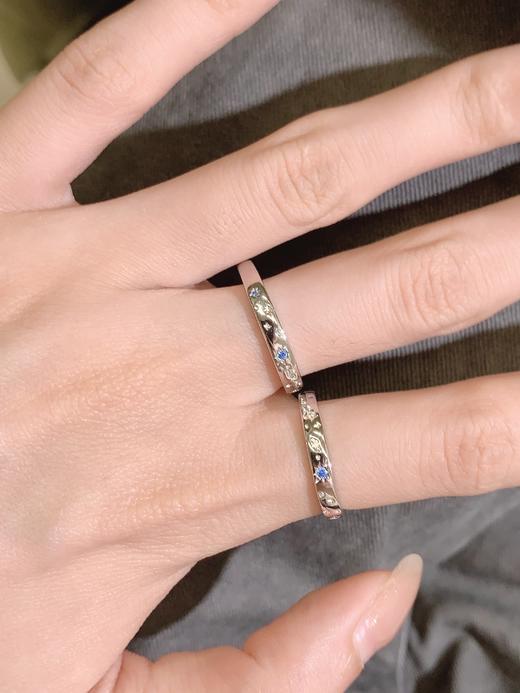 卡蒂罗KADER 银河罗盘情侣对戒925银原创独特小众设计可调节一对 百搭创意钟爱久久 好运 戒指银色 商品图4