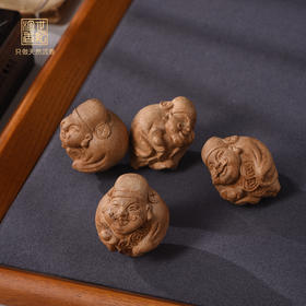 天然马拉OK沉香 财神雕件（随机发）SP1481