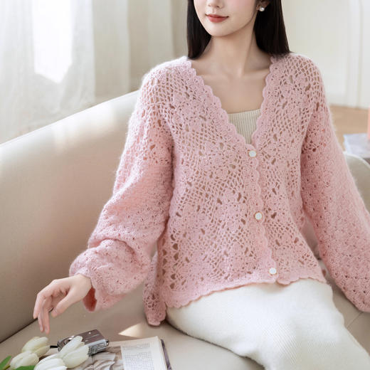 苏苏姐家念熙开衫驼颜版手工DIY编织钩针衣服毛线团自制材料包 商品图1