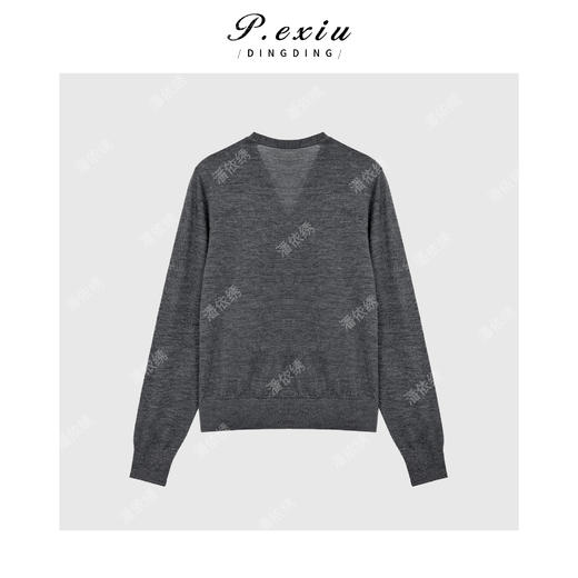 04-1潘依绣丁丁宠粉100%绵羊毛高智感极简单排扣针织开衫 ZZ0983 商品图2