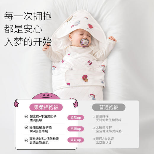【限时会员价】嫚熙婴儿包被初生宝宝包单防惊跳包巾四季外出抱被 商品图3