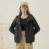 谜底连帽短款风衣外套女2025秋季新款休闲百搭宽松夹克257MW7844 商品缩略图0