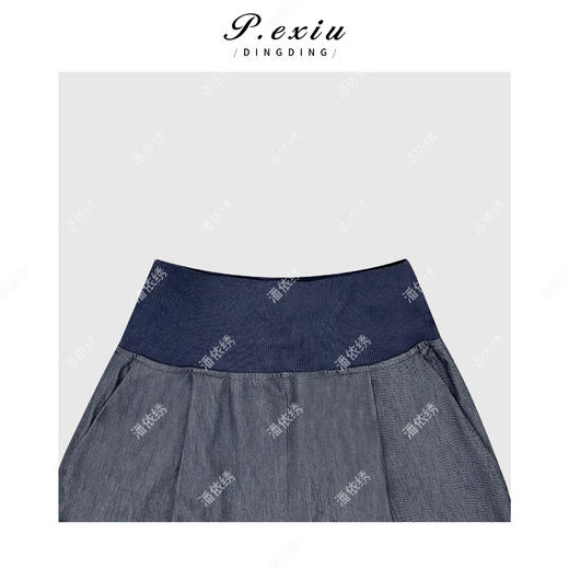 04-1潘依绣丁丁宠粉复古松弛撞色拼接腰头休闲裤Q6513 商品图2