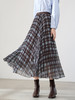【百图lulu定制】【潮汐半裙】  复古格子   百褶半身裙  A字半裙 商品缩略图0