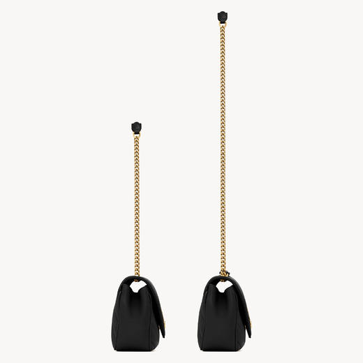 SAINT LAURENT 圣罗兰 女士金属徽标LOULOU小号绗缝小羊皮单肩包 黑色 801437 AAEAX 1000 商品图2