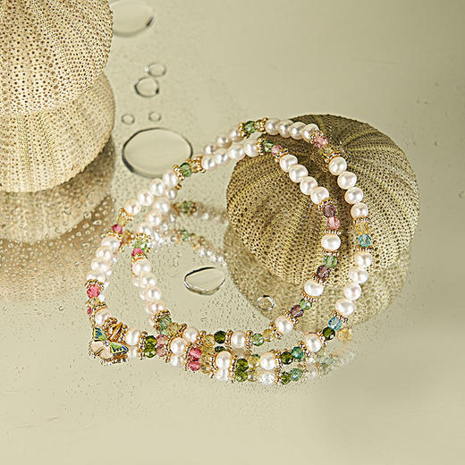 大英博物馆 博物志系列春日蝶舞珍珠双圈手链 商品图2