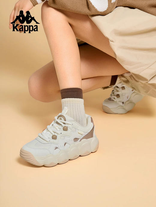 MJ| Kappa卡帕背靠背运动鞋女2026新款休闲厚底老爹鞋情侣复古面包鞋 商品图2