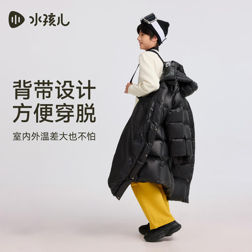 水孩儿童装加长款羽绒服女童2025冬季新品男童防静电保暖加厚外套 商品图4