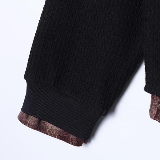 SDSA男装2026新款高贵轻奢时尚拼接假两件立领衬衫百搭时尚休闲 商品图3