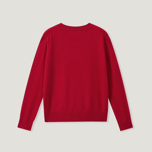 King Deer/鹿王秋冬新款百搭时尚休闲女式圆领羊绒衫L805530【HZ】 商品图1