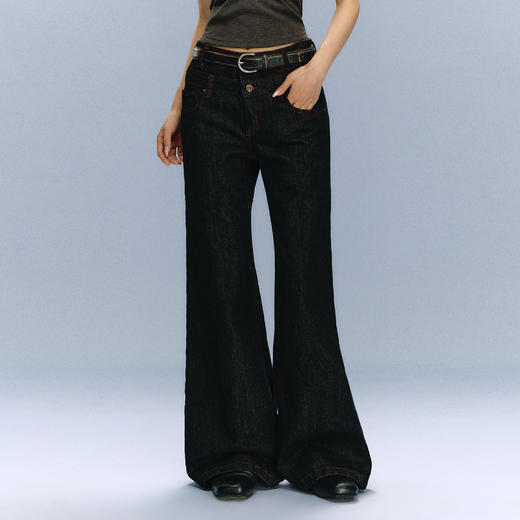 Ariseism 美式复古原牛牛仔裤女春季新款长裤子 商品图2