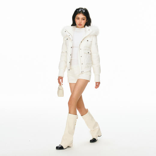 Ariseism 美式复古设计感千金可拆卸毛领款羽绒服女冬季新款 商品图3