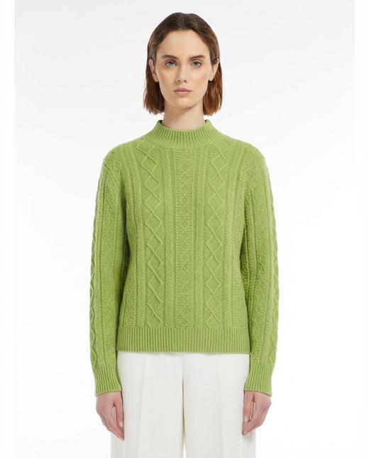 Marland绞花半高领100%羊毛衫 商品图7