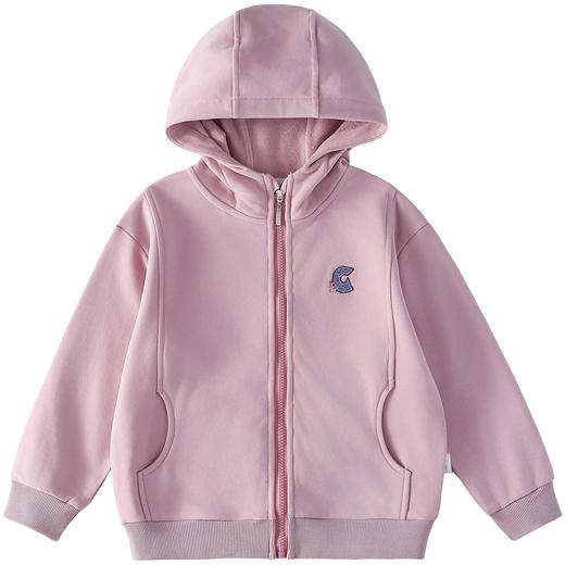 【10A抗菌】棉花堂春款牛仔刺绣标俏皮萌趣针织连帽外套童装FA61058 商品图11