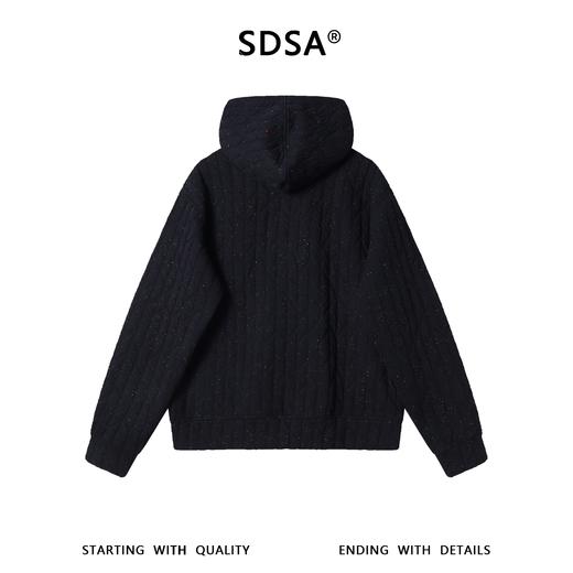 SDSA男装2026新款高贵轻奢简约时尚泼墨褶皱纽扣连帽卫衣百搭时尚 商品图4