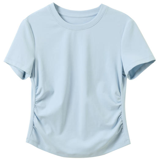 【瘦瘦T】三彩2026春季新款圆领正肩短袖T恤修身短款收腰显瘦M 商品图4