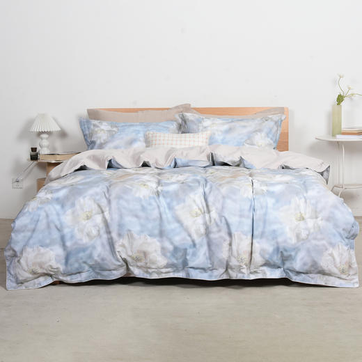 暖绒数码四件套-繁花凉熙（蓝） 商品图0