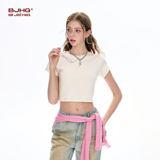 FTT Flythetruth俏皮撞色可露丽T恤女夏季新款修身收腰正肩短袖女 商品图2