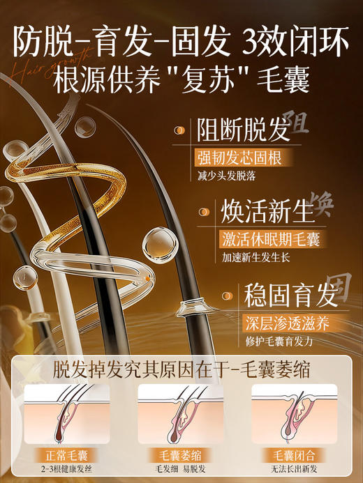 防脱育发液生发增发精华液密发剂固快速生长侧柏叶毛囊营养液男女 商品图2