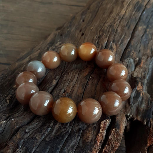 【天然正品】天然精品新疆料细腻约18.1MM糖玉和田玉圆珠手串 18.1MM（皆取最大值）260126NJM67 商品图4