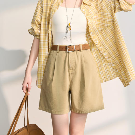 【莱赛尔】三彩2026春季新款休闲裤A字宽松阔腿裤五分裤M 商品图3