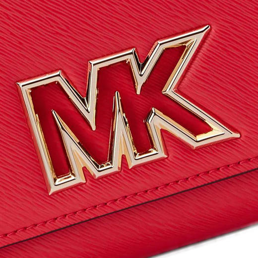 【品牌】MK Mimi 小号 Logo 金属精致单肩包斜挎女包珊瑚红 商品图1