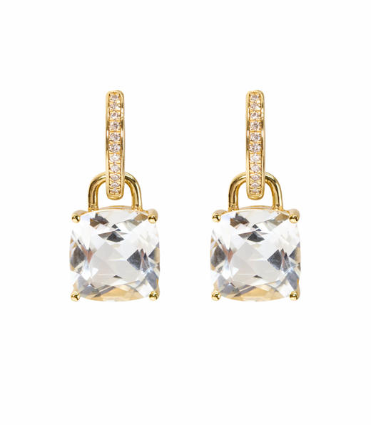 伽罗 JALO 镶钻10克拉托帕石耳环 商品图2