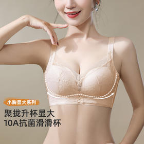 雅黛俪女士文胸小胸聚拢显大性感蕾丝上薄下厚杯收副乳内衣胸罩