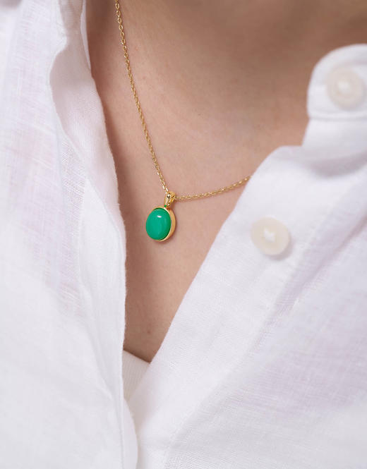 伽罗 JALO SN1款 2.7克拉澳洲玉蛋面吊坠项链 商品图1