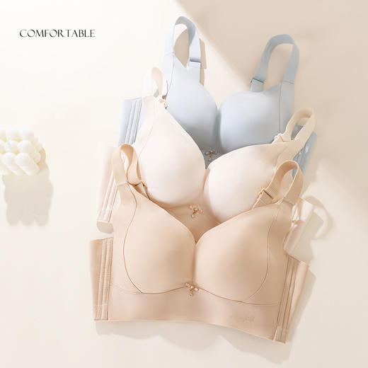 熳洁儿 小胸反重力提拉文胸立体聚拢杯光面舒适调整26261522 商品图5