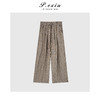 04-2潘依绣丁丁宠粉复古撞色抽绳格子直筒裤Q38766 商品缩略图0