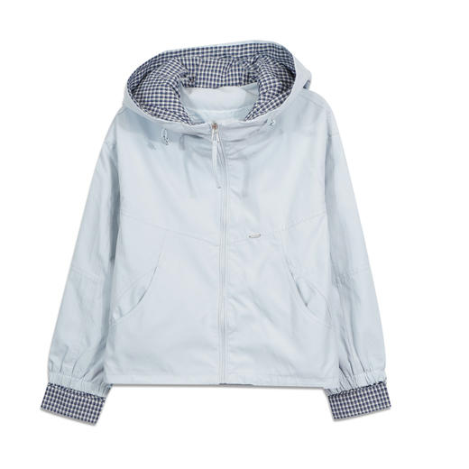 休闲时尚格子拼接连帽外套-纪念日百货门店同款169262541 商品图4