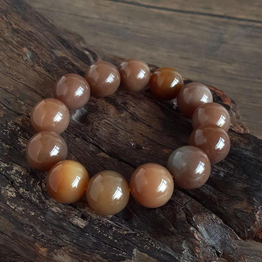 【天然正品】天然精品新疆料细腻约18.1MM糖玉和田玉圆珠手串 18.1MM（皆取最大值）260126NJM67 商品图3