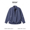 SDSA男装2026新款高贵轻奢韩版简约拼接前短后长套头立领衬衫百搭 商品缩略图0